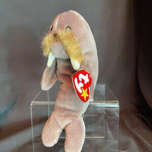 RARE TY ORIGINAL BEANIE BABY JOLLY THE WALRUS 1996 RETIRED W/ORIGINAL TAG